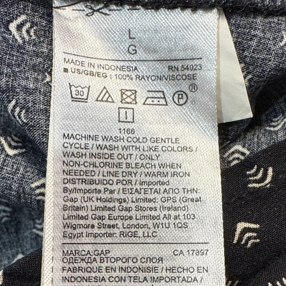 GAP Black and White Patterned Midi Dress - Picture 6 of 6